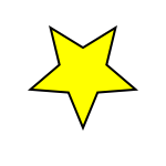 A flipped star.