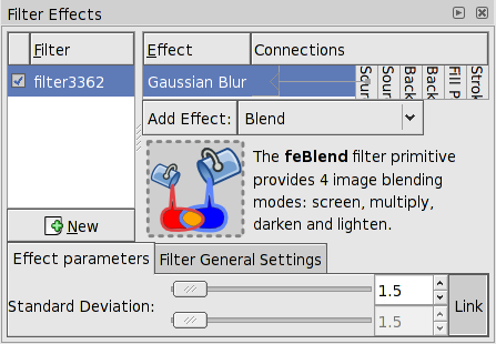 Filter Effects dialog: Drop Shadow.