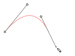 Setting of second Bezier curve.