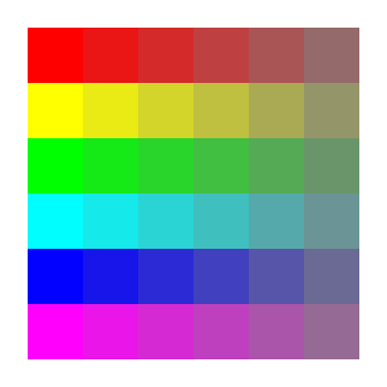 Un pavage de symtrie P1 avec modification de la couleur.
