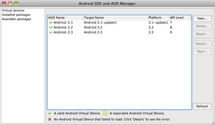 Managing AVDs With AVD Manager Android Developers