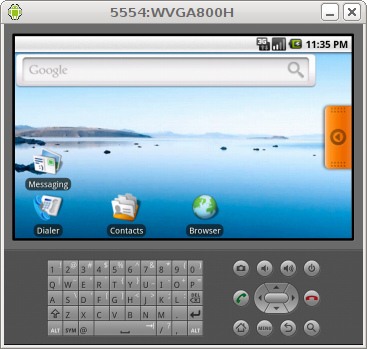 Image of the Android Emulator