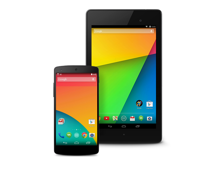 Android 4.4 on phone and tablet