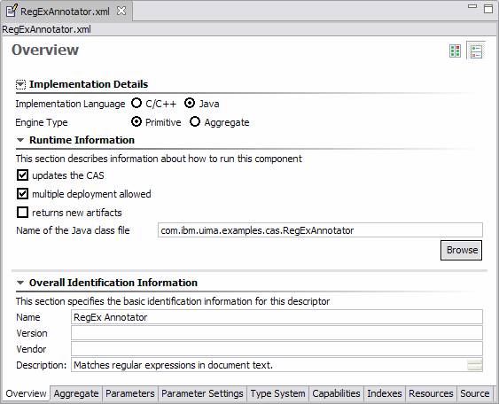 Screenshot of CDE showing overview page