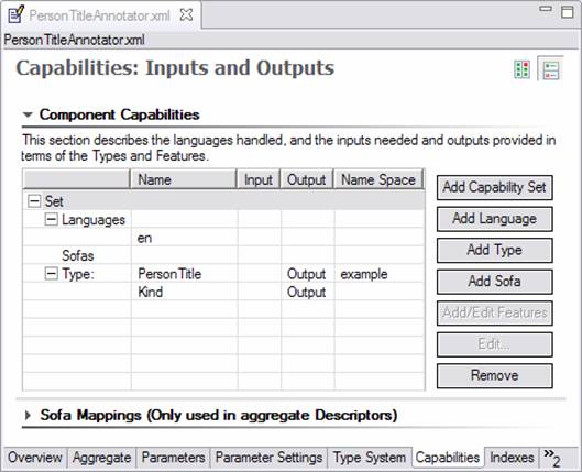 Capabilities page