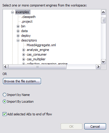 Adding an Analysis Engine to an Aggregate, by location