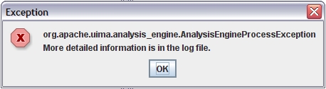 Sample error dialog