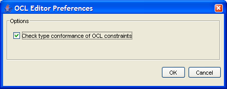 Dialog box for configuring constraints
