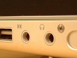 Audio connections on a Mac PowerBook