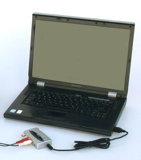 UCA202 connected to a laptop