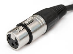 A picture of an XLR connector