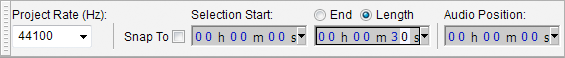 Selection Toolbar showing "End/Length" selected and last digit highlighted