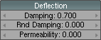 Example Deflection settings.