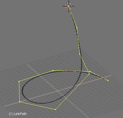Using a curve path to model the chain.