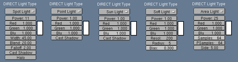 Direct Light Options.