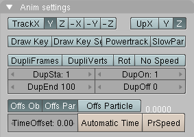 Anim settings panel.