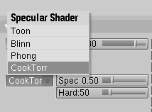 Material Specular shaders.