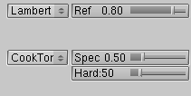 Material Shader buttons.