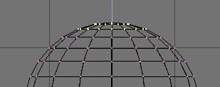 UV sphere for the handle: vertices to be removed