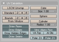 UV Calculation Panel.
