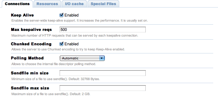 Cherokee Admin interface