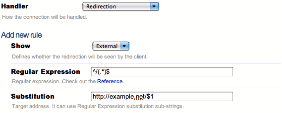 Handler configuration