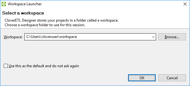 Workspace Selection Dialog