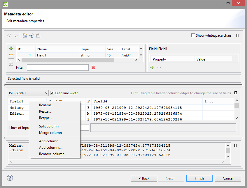 Setting Up Fixed Length Metadata