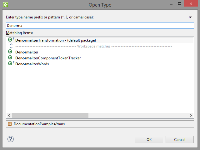 Open Type Dialog