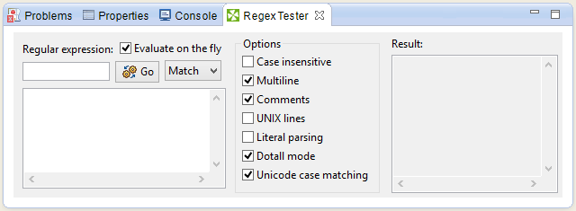 Clover - Regex Tester Tab