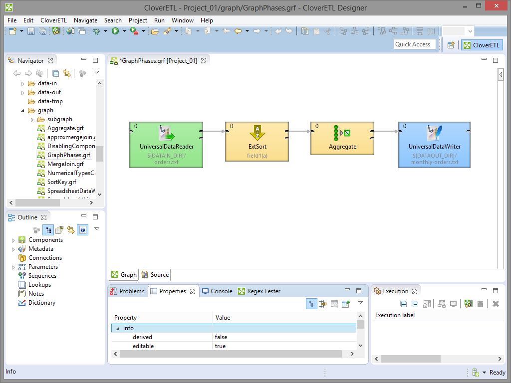 Running a Graph with Various Phases