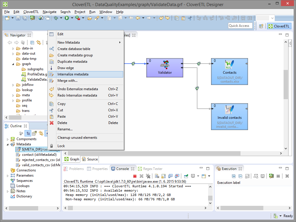 Internalizing External (Shared) Metadata