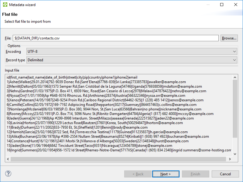 Extracting Metadata from Delimited Flat File