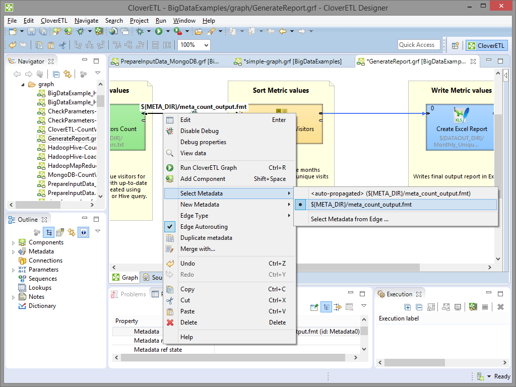 Assigning Metadata to an Edge