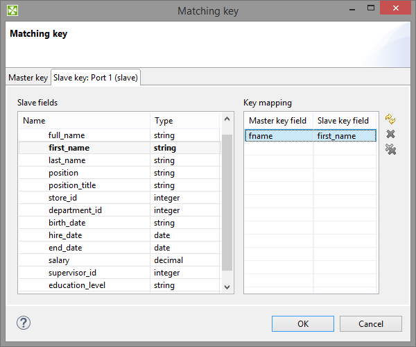 Matching Key Wizard (Slave Key Tab)