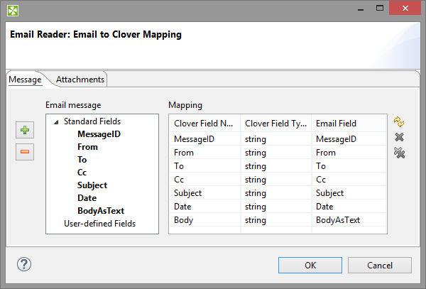 Mapping to Clover fields in EmailReader