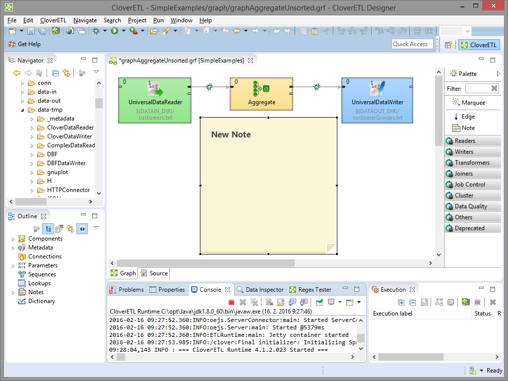 Pasting a Note to the Graph Editor Pane