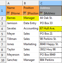 Global data offset is set to 1 to all columns. In the third column, it is locally changed to 3.