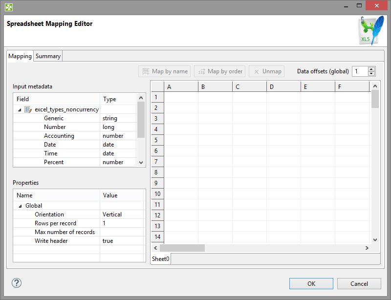 Spreadsheet Mapping Editor