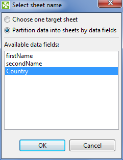 Partitioning by one data field