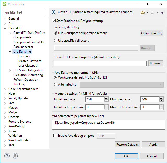 Adding library to classpath using VM parameters