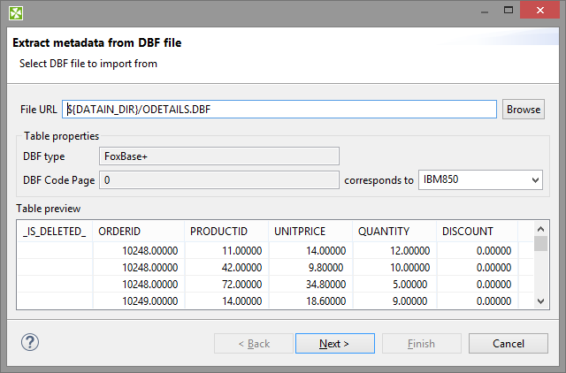 DBF Metadata Editor