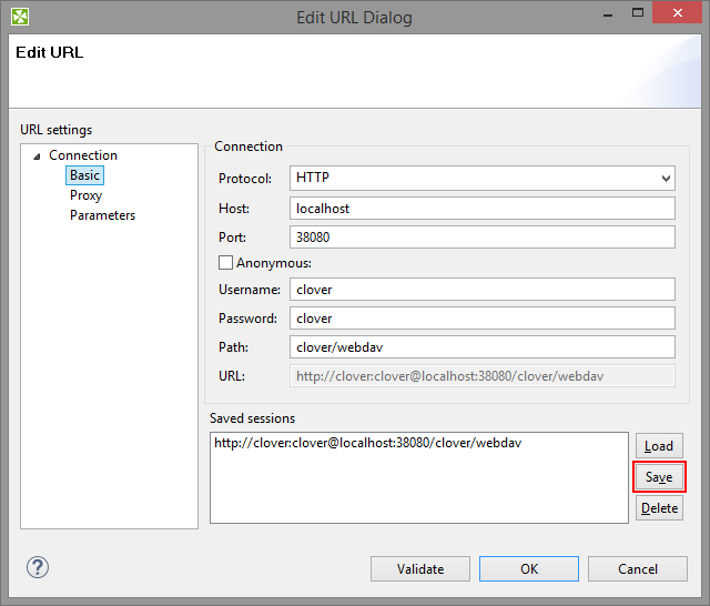 Edit URL Dialog