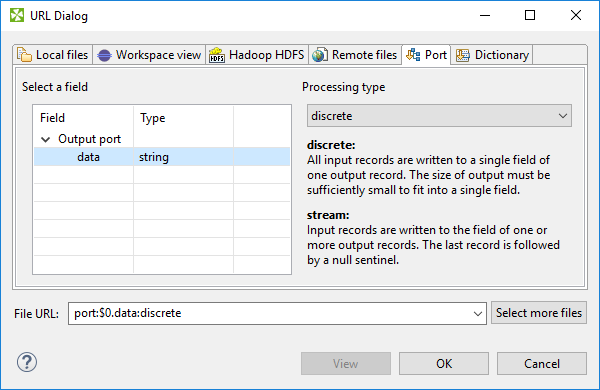 URL File Dialog - Output Port