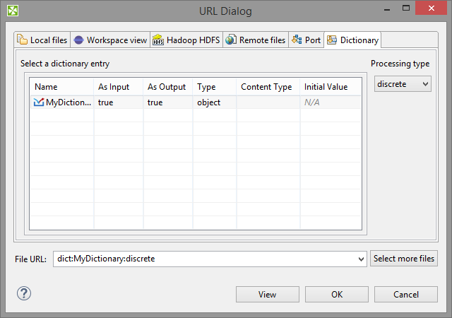 URL File Dialog - Dictionary