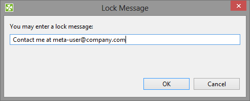 Locking an Element - Message dialog