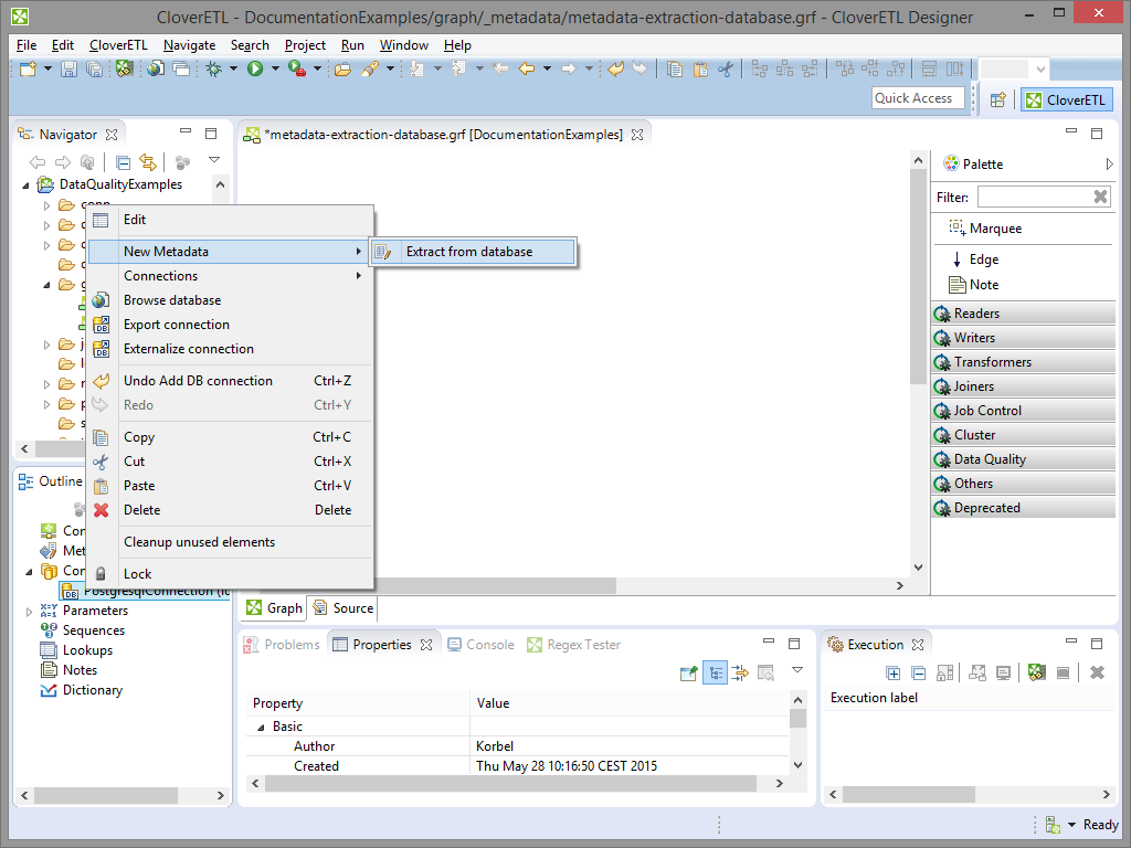 Extracting Internal Metadata from a Database