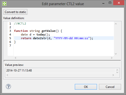 Edit Parameter Value