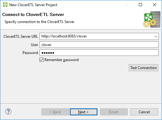 Convert local project to CloverETL Server project wizard