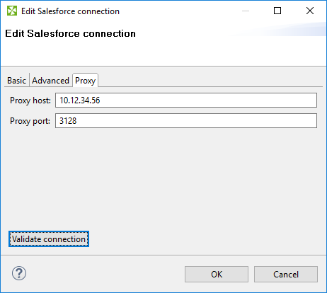 Salesforce Connection Dialog III